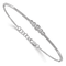Rhodium Over 14k White Gold Polished Diamond Bezel Set Bar Bracelet