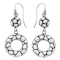 Sterling Silver Drop Hoop Earrings