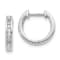 Rhodium Over 14K White Gold Lab Grown Diamond SI1/SI2, G H I, Hinged
Hoop Earrings