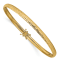 14K Yellow Gold Polished Diamond-cut Flexible Bangle