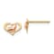 14k Yellow and Rose Gold Children's Heart Stud Earrings