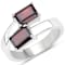 Red Garnet Bypass Ring In Sterling Silver 2.40ctw