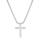 Men's Polished Cross Pendant With Chain In Stainless Steel