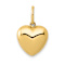 14k Yellow Gold Polished 3D Puffed Heart Pendant