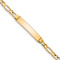 10k Yellow Gold Figaro Link ID Bracelet