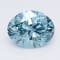 1.09ct Intense Blue Oval Lab-Grown Diamond SI2 Clarity IGI Certified