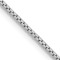 Rhodium Over 14k White Gold 1mm Solid Box 26 Inch Chain