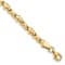 14K Yellow Gold Polished Diamond Cut Heart 7 Inch Bracelet