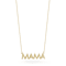 Bellissima Gold 14K Yellow Gold Etched MAMA Pendant Necklace