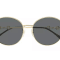 Gucci Gold Tone Frame with Tortoise Accent / Gray Frame Round Sunglasses