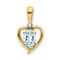 10k Yellow Gold and Rhodium Over 10k Yellow Gold 0.38ctw Aquamarine
Birthstone and Diamond Pendant