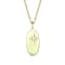 Celestial Star CZ Solitaire Pendant In 14K Gold Over Sterling Silver