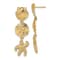 14k Yellow Gold Textured Shell, Sand Dollar, Starfish Dangle Earrings
