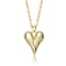 CZ Heart Pendant Necklace In 14K Gold Over Brass