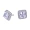 White Lab Created Sapphire Rhodium Over 10k White Gold Earrings