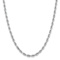Rhodium over 14k White Gold Solid 5mm Diamond-Cut Quadruple Rope 20 Inch Chain