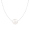 9.5-10.5mm White Cultured Freshwater Pearl Sterling Silver Necklace