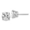 Rhodium Over 14K Gold Lab Grown Diamond 4ct. VS/SI GH+, 4-Prong Earrings