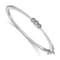 Rhodium Over 14k White Gold 6mm Diamond Hinged Bangle 0.48ctw