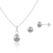 6mm Platinum Cultured Freshwater Pearl Rhodium Over Sterling Silver
Pendant & Earring Set