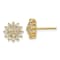 14K Yellow Gold Lab Grown Diamond SI1/SI2, G H I, Cluster Post Earrings