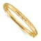 14K Yellow Gold 4/16 Florentine Hinged Bangle Bracelet