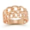 Sterling Statements 14K Rose Gold Over Sterling Silver Stacked Curb Ring
