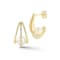 Rachel Zoe Freshwater Pearl and CZ Cage Hoop Earrings in 14K Gold Over
Sterling Silver