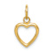 14k Yellow Gold Polished Cut-out Heart Pendant