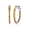 Yellow Citrine Platinum Over Sterling Silver Hoop Earrings