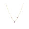 14K Yellow Gold Amethyst and Garnet 18 Inch Necklace