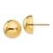 14k Yellow Gold 12mm Polished Half Ball Stud Earrings