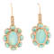 Barse Jewelry Aurora Blue Opal Golden Drop Earrings