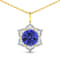 2.02ctw 14K Yellow Gold Tanzanite and White Diamond Pendant with 18 inch
Cable Chain