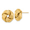 14k Yellow Gold Polished Love Knot Stud Earrings