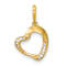 14K Yellow Gold Polished Cubic Zirconia Fancy Open Heart Pendant
