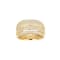 White Cubic Zirconia 18K Yellow Gold Over Sterling Silver Three Row Band
Ring 2.57ctw