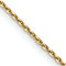 14k Yellow Gold 0.9mm Solid Diamond-cut Round Open Link Cable 16 Inch Chain