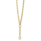 14K Yellow Gold Paperclip Link Y-drop 18-inch Lariat Necklace