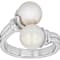 Akoya Pearl Bypass Ring In Sterling Silver