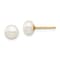 14K Yellow Gold 5-6mm White Button Freshwater Cultured Pearl Stud Post Earrings