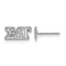 Rhodium Over Sterling Silver LogoArt Extra Small Post Earrings