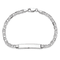 Rhodium Over 14k White Gold Mariner Link ID Bracelet