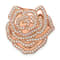 14k Rose Gold Diamond Fancy Flower Chain Slide