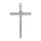 Rhodium Over 14K White Gold Diamond Letter T Initial Pendant