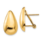 14k Yellow Gold Polished Teardrop Stud Earrings