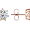 Diamond Simulant Heptagon Stud Earrings In 18K Rose Gold Over Sterling
Silver 5.10ctw