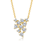 CZ Statement Pendant Necklace In 14K Gold Over Sterling Silver