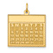 14k Yellow Gold Satin Tuesday the First Day Calendar Pendant