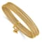 14k Yellow Gold Oversized Slip-on Set of 7 Textured Bangles with Dangle Heart
